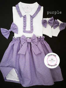 Gingham Skirts Uniform Outfit 2 years - 13 years