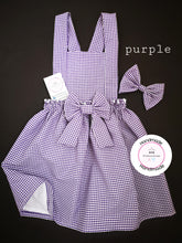 Load image into Gallery viewer, Gingham Pinafore Dress and Hairbow 0m - 13 years