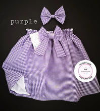 Load image into Gallery viewer, Gingham Skirt and Hairbow 0m - 13 years