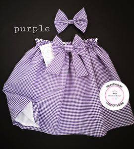 Gingham Skirt and Hairbow 0m - 13 years