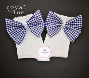 Gingham Bow Sock