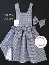 Load image into Gallery viewer, Gingham Pinafore Dress and Hairbow 0m - 13 years