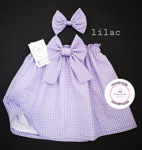 Gingham Skirt and Hairbow 0m - 13 years