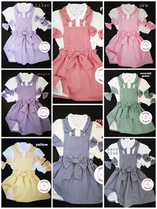 Gingham Pinafore Dress School Uniform Outfit 2 years - 13 years