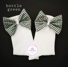 Load image into Gallery viewer, Gingham Bow Sock