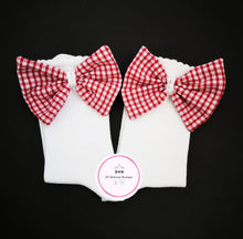 Load image into Gallery viewer, Gingham Bow Sock