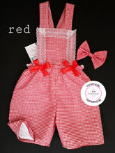 Load image into Gallery viewer, Gingham Playsuit and Hairbow 0m - 10 years