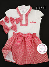 Load image into Gallery viewer, Gingham Personalised Skirts Uniform Outfit 2 years - 13 years