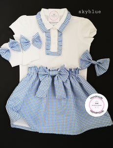 Gingham Skirts Uniform Outfit 2 years - 13 years