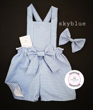 Load image into Gallery viewer, Gingham Playsuit and Hairbow 0m - 10 years