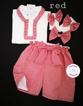 Load image into Gallery viewer, Gingham Short Uniform Outfit 2 years - 10 years