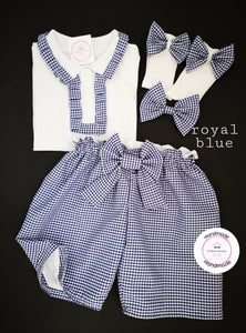 Gingham Short Uniform Outfit 2 years - 10 years