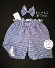 Load image into Gallery viewer, Gingham Short and Hairbow 0m - 10 years