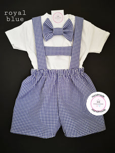 Gingham Dungaree Whole Outfit Newborn - 5 years