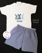 Load image into Gallery viewer, Boys Gingham Bunnies Whole Outfit 0m -5 years