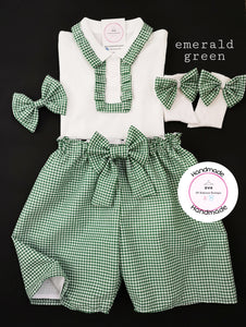 Gingham Short Uniform Outfit 2 years - 10 years