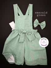 Load image into Gallery viewer, Gingham Playsuit and Hairbow 0m - 10 years