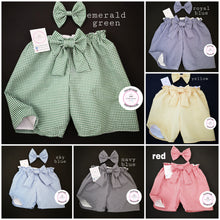 Load image into Gallery viewer, Gingham Short and Hairbow 0m - 10 years