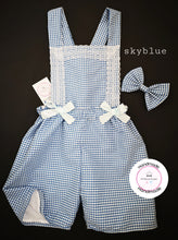 Load image into Gallery viewer, Gingham Playsuit and Hairbow 0m - 10 years