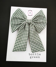 Load image into Gallery viewer, Gingham Long Tail Bow 5 inch