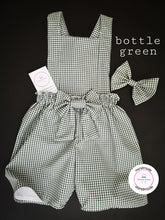 Load image into Gallery viewer, Gingham Playsuit and Hairbow 0m - 10 years