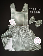 Load image into Gallery viewer, Gingham Pinafore Dress and Hairbow 0m - 13 years