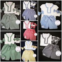 Load image into Gallery viewer, Gingham Short Uniform Outfit 2 years - 10 years