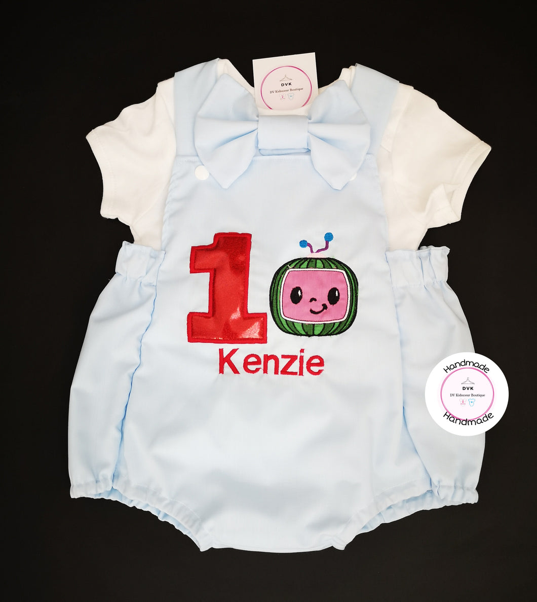 Melon Birthday Romper Outfit 0m -24 months