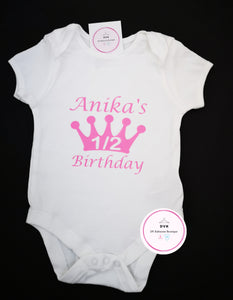 1/2 Birthday Vest  3m-18 months