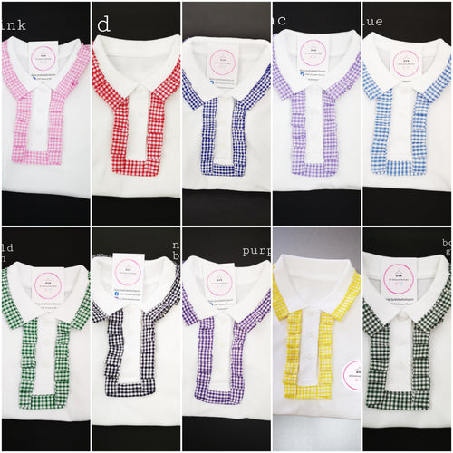 Gingham School Polo Shirts 3 years - 13 years