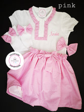 Load image into Gallery viewer, Gingham Personalised Skirts Uniform Outfit 2 years - 13 years