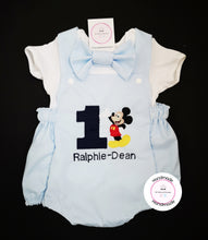 Load image into Gallery viewer, Mickey Inspired Romper Birthday Outfit 0m -24 months