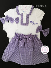 Load image into Gallery viewer, Gingham Personalised Skirts Uniform Outfit 2 years - 13 years