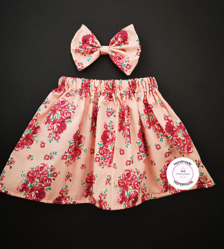 Readymade Bampton Roses Skirt and Hairbow 6m -12 months