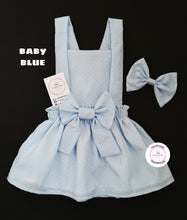 Load image into Gallery viewer, Dotty Pinafore Dress and Hairbow 0m - 10 years