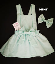 Load image into Gallery viewer, Dotty Pinafore Dress and Hairbow 0m - 10 years