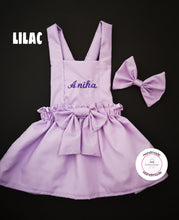 Load image into Gallery viewer, Plain Pinafore Personalised Dress Outfit 0m - 10 years