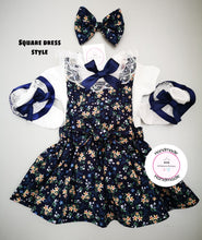 Load image into Gallery viewer, Navy Flora Outfits 0M - 10 years