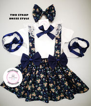 Load image into Gallery viewer, Navy Flora Outfits 0M - 10 years