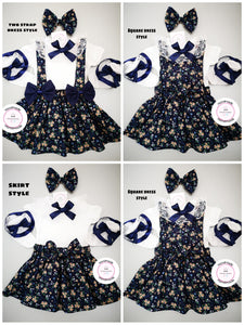 Navy Flora Outfits 0M - 10 years