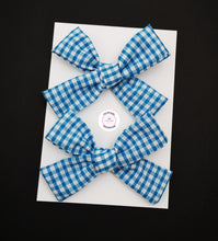 Load image into Gallery viewer, Gingham Pigtail Bow (clip) 3.5 inch