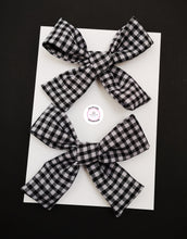 Load image into Gallery viewer, Gingham Pigtail Bow (clip) 3.5 inch