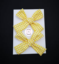 Load image into Gallery viewer, Gingham Pigtail Bow (clip) 3.5 inch