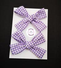 Load image into Gallery viewer, Gingham Pigtail Bow (clip) 3.5 inch