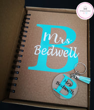 Load image into Gallery viewer, Personalised Initial Notebook and Keyring