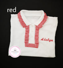 Load image into Gallery viewer, Gingham School Polo Top 2 years - 13 years