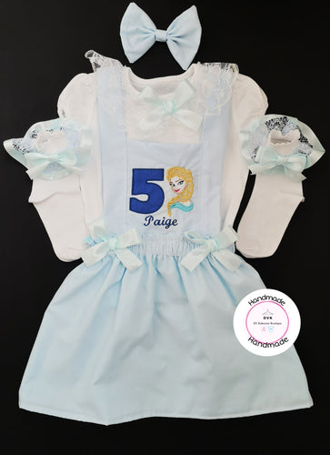 Elsa Inspired Dress Birthday Outfit 9m - 5 years