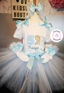 Frozen Inspired Tutu Birthday Whole Outfit  0m - 5 years