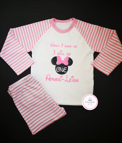 Minnie Birthday Stripe Pyjama