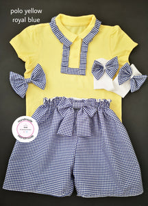 Gingham Short Uniform Outfit 2 years - 10 years